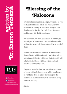 Copy of Postcard. Blessing of the Naloxone